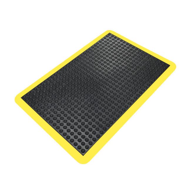 Vivol Tappetino ergonomico 60 x 90 cm nero giallo antiscivolo antiaffaticamento
