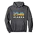 Alaska Reindeer Design with Polar Lights and Moose Pullover Hoodie