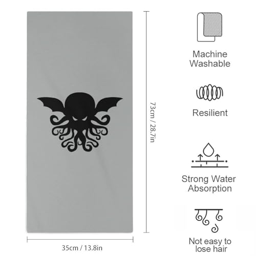 KWQDOZF Cool Cthulhu Fashion Hand Towels Absorbent Face Towels for Bathroom Gym Kitchen Spa Hotel