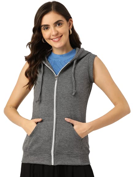 brinns Women's Solid Hooded Full Zipper Fleece Jacket With Side Pockets And Hooded Neck Comfortable Stylish Winter Wear-picture-18