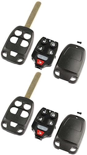 Case Shell Key Fob Keyless Entry Remote fits Honda Odyssey 2011 2012 2013 (N5F-A04TAA), Set of 2