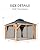 GarveeLife Hardtop Wood Gazebo 12'x12' for All Weather, with Double Metal Roof, Heavy Duty Wooden Frame, Net, and Curtain, Permanent Building for Patio, Deck, Backyard, Lawn, and Garden, Khaki