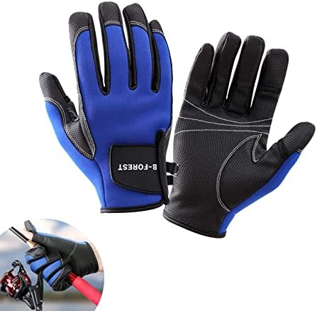 B-Forest Fishing Gloves,Men and Women Flexible Waterproof Windproof Warm Neoprene Gloves Great for Ice Fishing Photography Motorcycling Running Shooting Hiking in Light Cold Weather