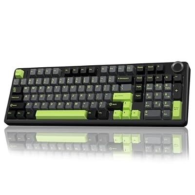 AULA F99 Pro Wireless Mechanical Keyboard with Knob,Creamy Sound,Tri-Mode BT5.0/USB-C/2.4GHz Hot Swappable Keyboard,Gasket Structure,RGB Backlit Computer Gaming Keyboards