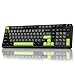 AULA F99 Pro Wireless Gaming Keyboard,Tri-mode Mechanical Keyboard Wireless with Control Knob,Side Engraved,RGB Backlight,Pre-lubed Linear Switches,Hot Swappable Custom Keyboards (Black&green)
