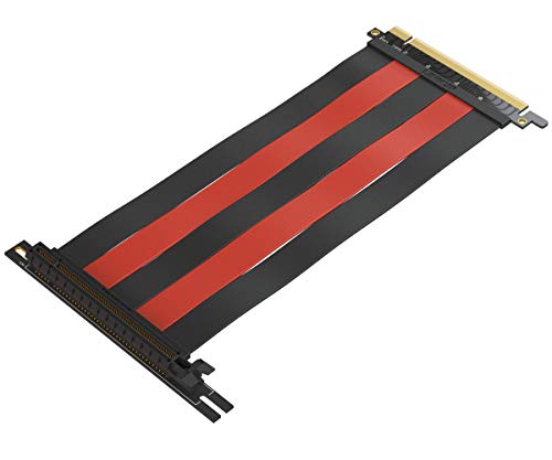 [LINKUP] PCI Express �P�[�u�� PCIE 3.0 ���C�U�[ ���� cable x16 ������ 64GB/s �V�[���h | 90�x�\�P�b�g [20 cm]
