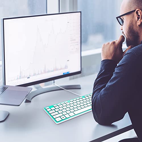 Bfriendit Wired Usb Keyboard With Cover, Comfortable Quiet Chocolate Keys, Durable Ultra-Slim Wired Computer Keyboard For Pc, Windows 10/8 / 7 / Vista, Kb1430 - Light Green #TOP7