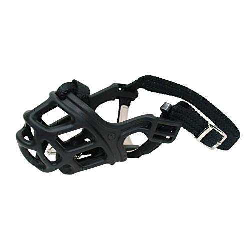 ZEUS Alpha TPR Muzzle for X-Small Dogs, Comfort Fit Design Prevents Biting, Barking and Chewing, Black - Thumbnail 5