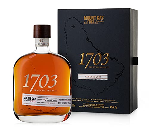 Mount Gay 1703 Master Select mit 43% vol. (1 x 0,7l) | Karibischer Premium-Rum von der Insel Barbados | Jährlich limitierte Kreation aus bis zu 30 Jahre lang gelagerten Rumsorten Cover