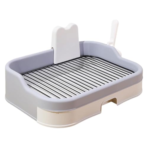 Bac à litière pour chien portable intérieur éducation propreté grand chien gris clair