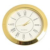 CNANRNANC Reloj de cuarzo trasero de acero inoxidable con lente de cristal mineral y números romanos o arábigos para hacer relojes únicos (55 mm A)