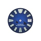 Saharuse 1 Reloj Esfera Luminosa Verde de 29mm Apto for Piezas Movimiento NH35 NH36(Gray)