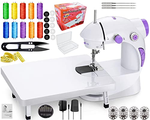 Image of JAXHOM Advance Sewing Machine Electric With Table Set I Mini Silai Machine With Focus Light, Foot Pedal, Adapter And Sewing Kit I Stitching Machine For Home Tailoring