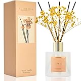 Cocorrína Reed Diffuser - Warm Vanilla Scented Diffuser with 8 Sticks Home Fragrance Reed Diffuser for Bathroom Shelf Decor
