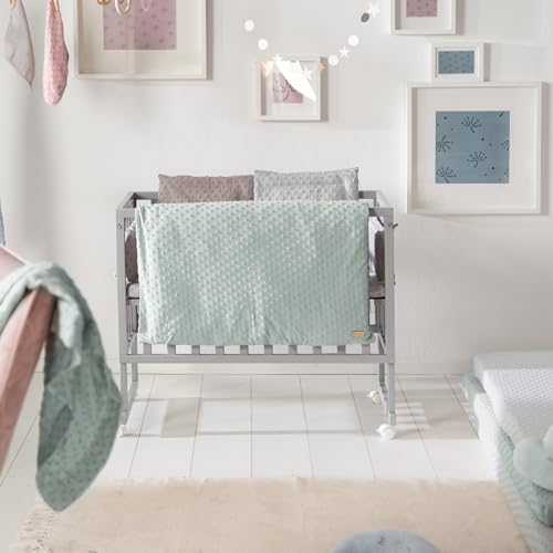 roba Kinderbettwäsche Lil Planet 100 x 135 cm - 2-teiliges Bettwäsche Set - Bio Baumwolle - GOTS und Oeko-Tex 100 zertifiziert - Frosty Green