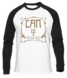 Newtee Can Future Days T-Shirt Bianca da Baseball Unisex Nera Manica Lunga