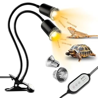testyu lampe chauffante double tête 25 W/50 W avec minuterie