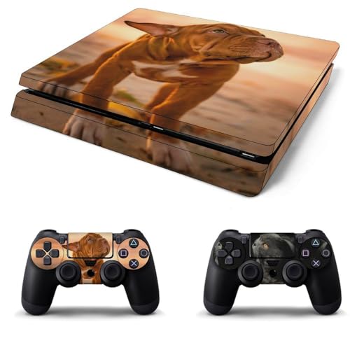 EastSail - Custom Skin for PS4 Slim Console and Controller Personalized Full Body Vinyl Decal Sticker for PlayStation 4 Slim Great Gift for Gamers