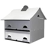 S&K Heavenly Haven 10-Room Purple Martin House – Durable Plastic Birdhouse with Starling-Resistant Entrances