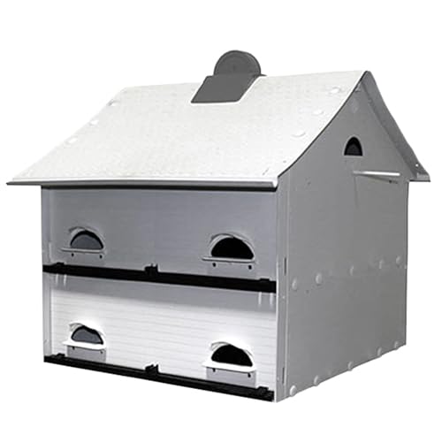 S&K Heavenly Haven 10-Room Purple Martin House – Durable Plastic Birdhouse with Starling-Resistant Entrances