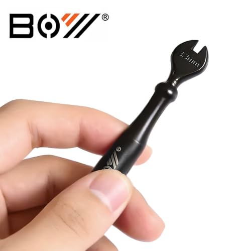 Image of Bike Spoke Wrench Tool Kit, 9 Pieces Bicycle Wheel Repair Tool Set with Tire Levers, Nipple Wrenches, and Valve Core Removal Tool