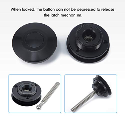 Partol Quick Latch Hood Pins Universal Quick Release Latch Push Button Quick Release Bonnet Pin Lock Clip Kit For Mostly Car Or Diy, 62Mm/2.44" #TOP3