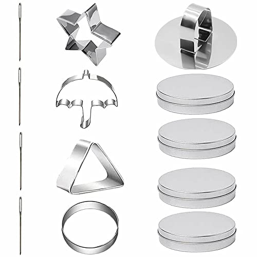 Lot de 13 emporte-pièces en acier inoxydable - Forme triangulaire - Parapluie - Avec aiguille - Presse à biscuits - Accessoire de cosplay Cover