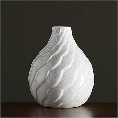 Vase en céramique haut de gamme au design blanc épuré pour intérieur chic moderne