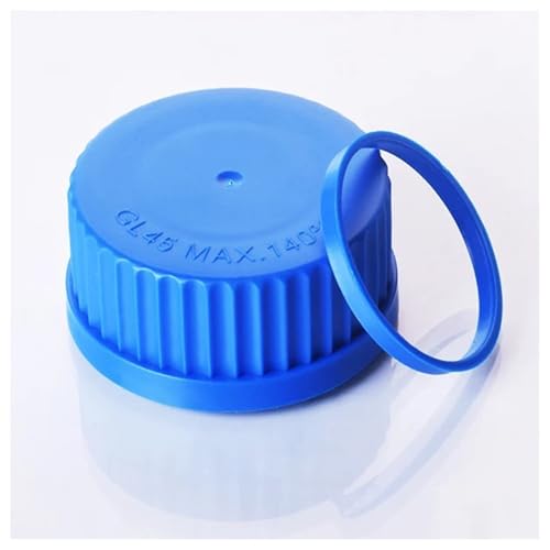 Bouchon à vis GL45 mm plastique de laboratoire avec anneau pour flacon de chimie