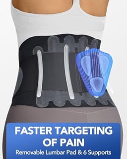 0.5mm Ultra Thin Back Brace with 3D Lumbar Pad, Seamless Yoga Fabric, Lightweight Back Brace for Women Men, Lower Back Pain, Sciatica, Posture, Back Support for Wearing Under Clothes, FSA Eligible