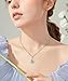 Eastlily Infinity Emerald Necklace for Women, May-Emerald 925 Sterling Silver Birthstone Pendant with Titanium Steel Chain 18