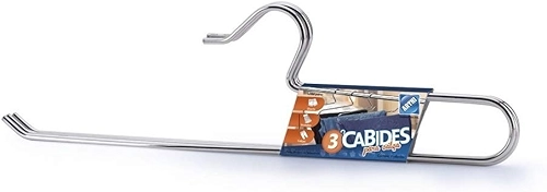 Conjunto 3 Cabides Calça Cromado - Arthi - 1002