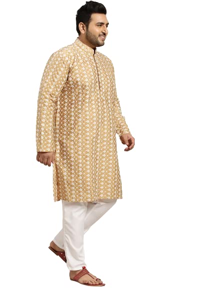 Image of SOJANYA (Since 1958, Men's Silk Blend Grey Kurta Pyjama & Silk Blend Jacket Combo