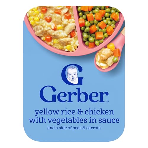 Gerber Toddler Food, Yellow Rice & Chicken, Mealtime for Toddler, 8PK