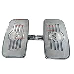 MyLohas-Passenger-Floorboards-Footboard-Skull-GLOSS-Black-for-Zinc-Alloy-Can-Am-Rear-Rubber