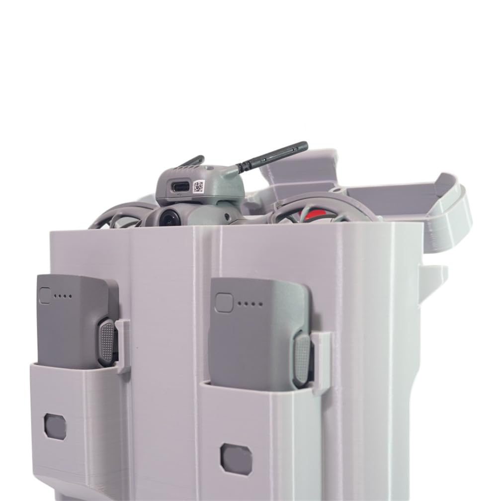 Scatola portaoggetti per DJI Neo 2, custodia protettiva rigida in plastica anti-pressione, portatile, con coperchio aperto, organizer per drone Neo 2, antenna e batterie