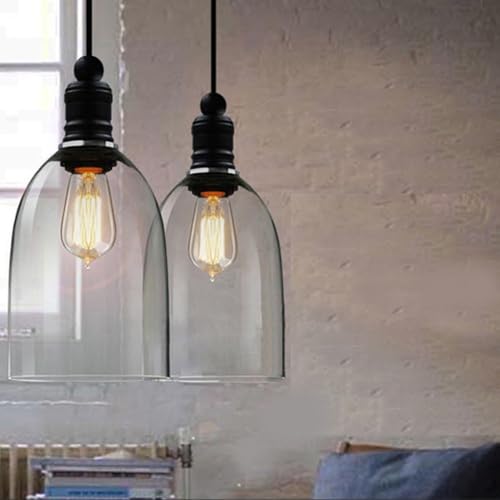 Suspension en verre vintage style loft retro luminaire industriel pour plafond