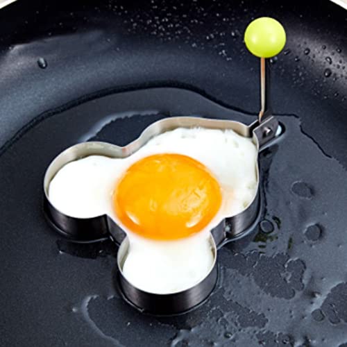 Kit 5 Moldes P/Ovo Frito Panqueca Forma Omeleteira Aço Inox