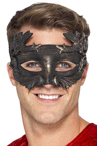 Smiffys Masque mascarade métallique dieu guerrier, Noir