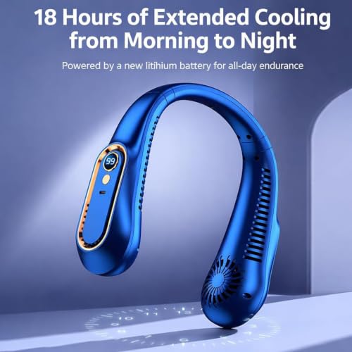 Ventilador de cuello recargable para evitar el calor sofocante en la oficina 6