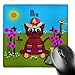 Price comparison product image 3dRose mp_49958_1 8 x 8 Mia - Decorative SmudgeArt Art Design - Cat in Rainbow Socks Mouse Pad