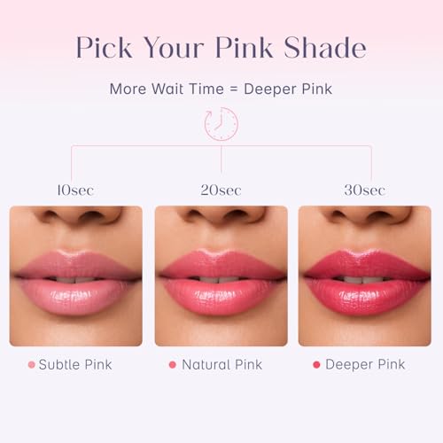Image of Seoulskin Wipe Off Lip Tint | Long Lasting No-Fade Lip Stain | Matte Lip Tint Waterproof, Transfer-Proof, Smudge-Proof | Easy Application & Wipe Off Formula | Lasts All Day | Natural Pink Color | Vegan | Shade: Petal Pink (4ml)