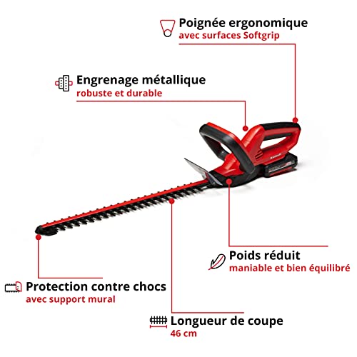 Taille-haies Einhell 18V pour couper sans fil et sans effort vos branches de 11mm