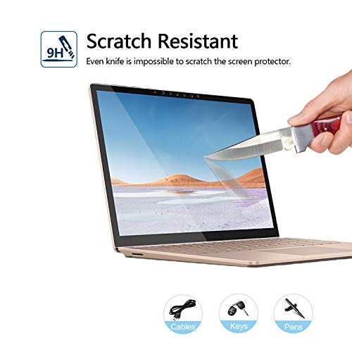 [2 pack]Megoo Tempered Glass Screen Protector For Microsoft Surface Laptop 3 (15 inch), Easy Installation, 2.5D Round, High Transparency Screen Protector - Thumbnail 3