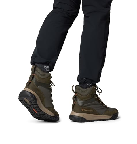 Columbia Columbia Men's Burnsider Omni-Heat Infinity Waterproof Hiking Boot, Deep Olive/Tangy Orange, 9