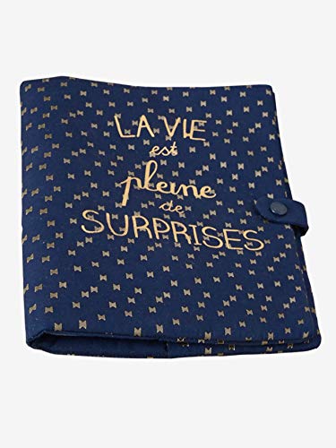 VERTBAUDET Protège carnet de santé La vie est pleine de surprises Marine grisé TU