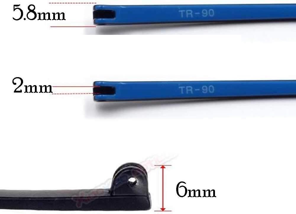 Zauszniki okularów TR90 plastikowe, wymienne, 1 para, wielokolorowe(Matte Black)