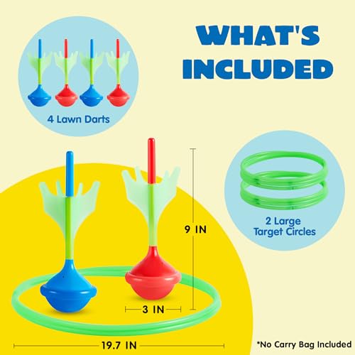 image for JOYIN Lawn Darts Game Set for Kids and Adults - Glow in The Dark Outdo