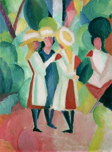 Lienzo decorativo de August Macke de 60x90cm ideal para transformar salas con arte famoso