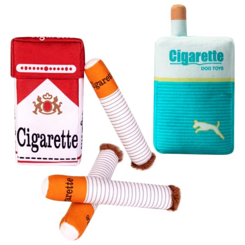 EDLMKM Funny Squeaky Dog Toys Funny Giggle Squeak Toy Cigarette Shape Dogs Interactive Toysz Puppy Teething Toys for Dogs Birthday Present Puppy Chew Toyss Dog Squeaky Toy FFunny Dog Toyss